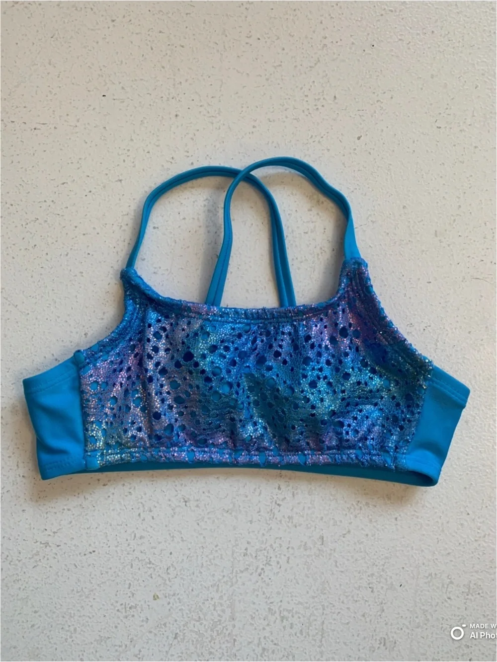 Cat & Jack Girl’s Blue Bikini Set Swimsuit + Coverup Size XS NWOT Beach Vacation